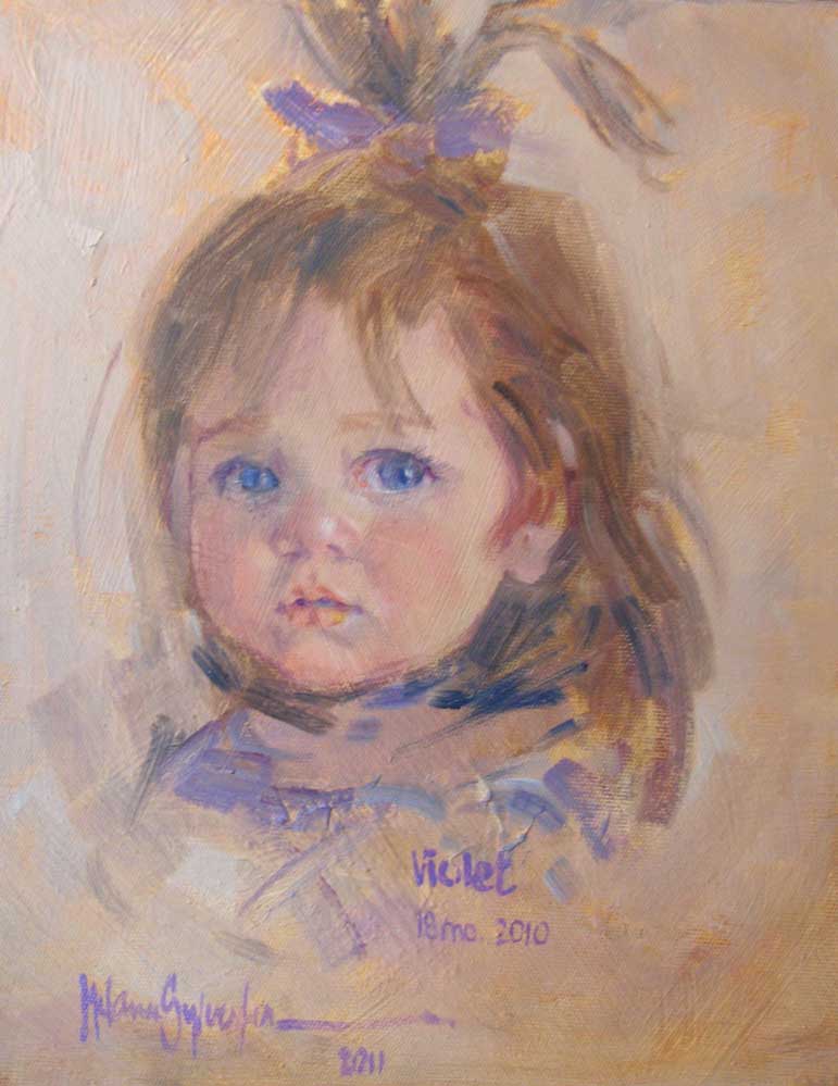 Violet 8x10inches oil-canvas