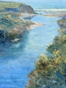 Egret in the Creek 30x24 $1000_1200_4500